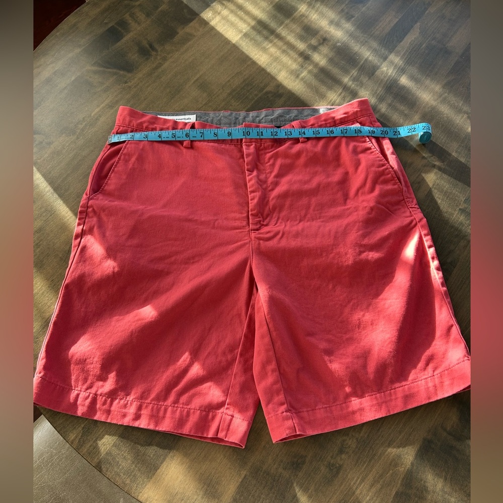 Classic Red Flat Front Men's Shorts